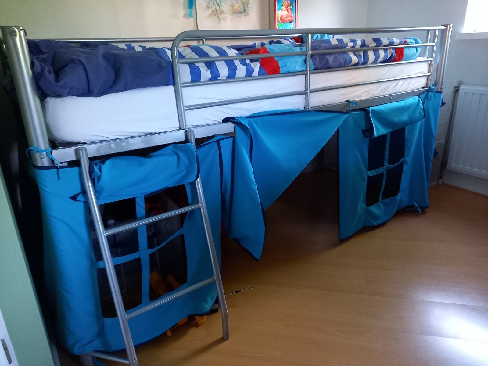 Bed tent voor halfhoogslaper - Speelgordijn - Voorhangtent, Kinderen en Baby's, Gebruikt, 70 tot 85 cm, Ophalen of Verzenden, Hoogslaper of Stapelbed