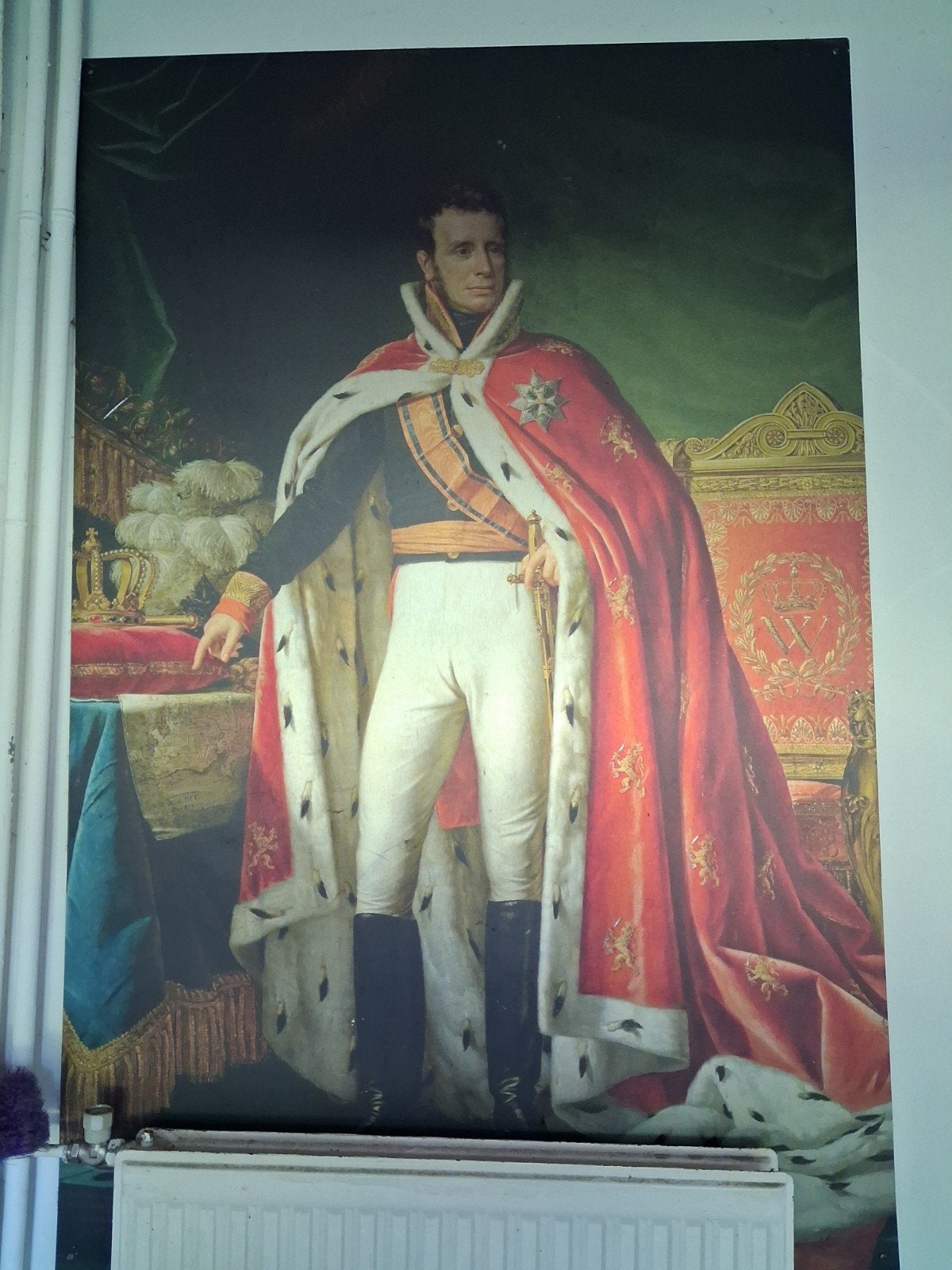 Grote wanddecoratie: Koning Willem I, Ophalen