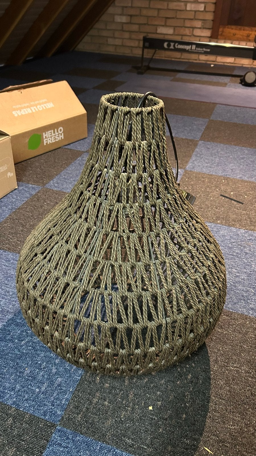 Unieke handgeweven hanglamp - Boheemse stijl, Ophalen, Overige materialen, 50 tot 100 cm, Zo goed als nieuw