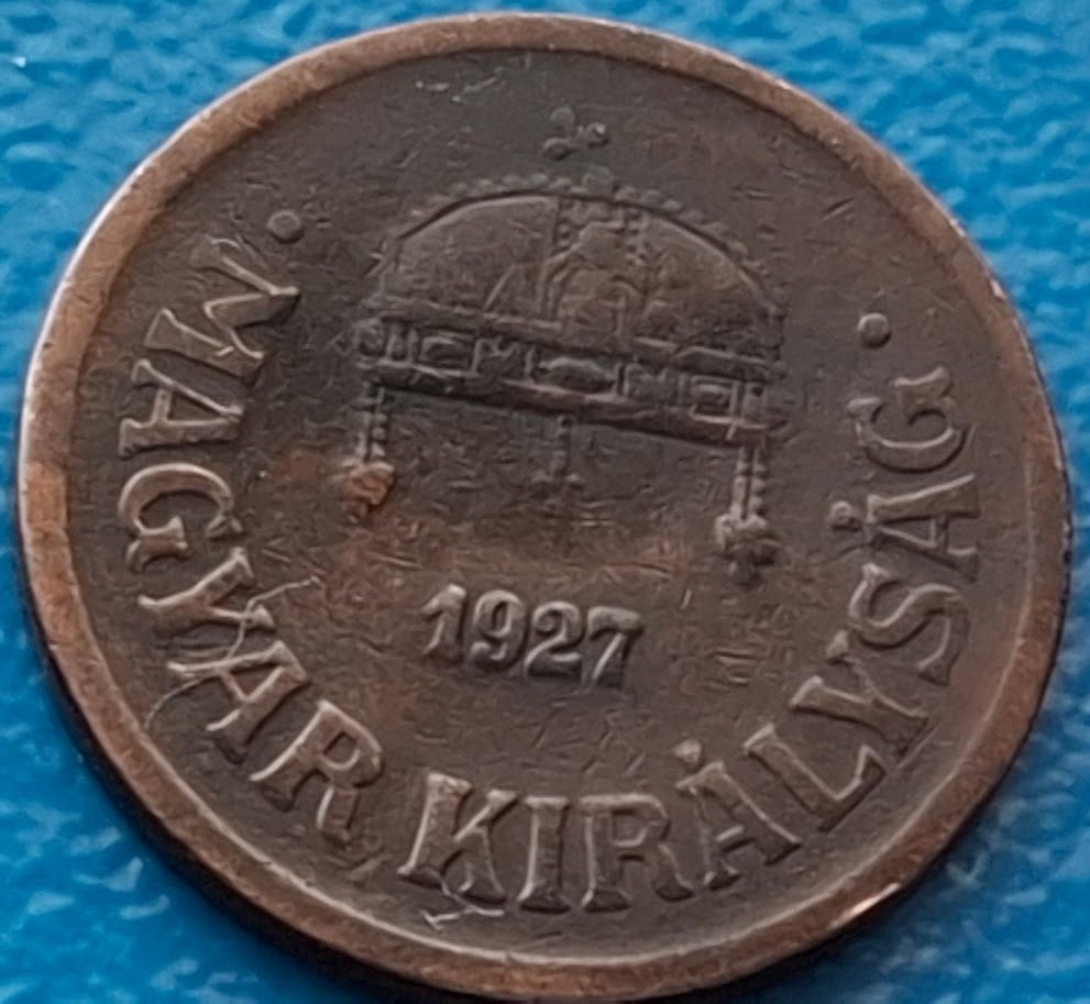 Hongarije 2 Fillér "MAGYAR KIRÁLYSÁG" - 1927, Verzenden, Hongarije, Losse munt