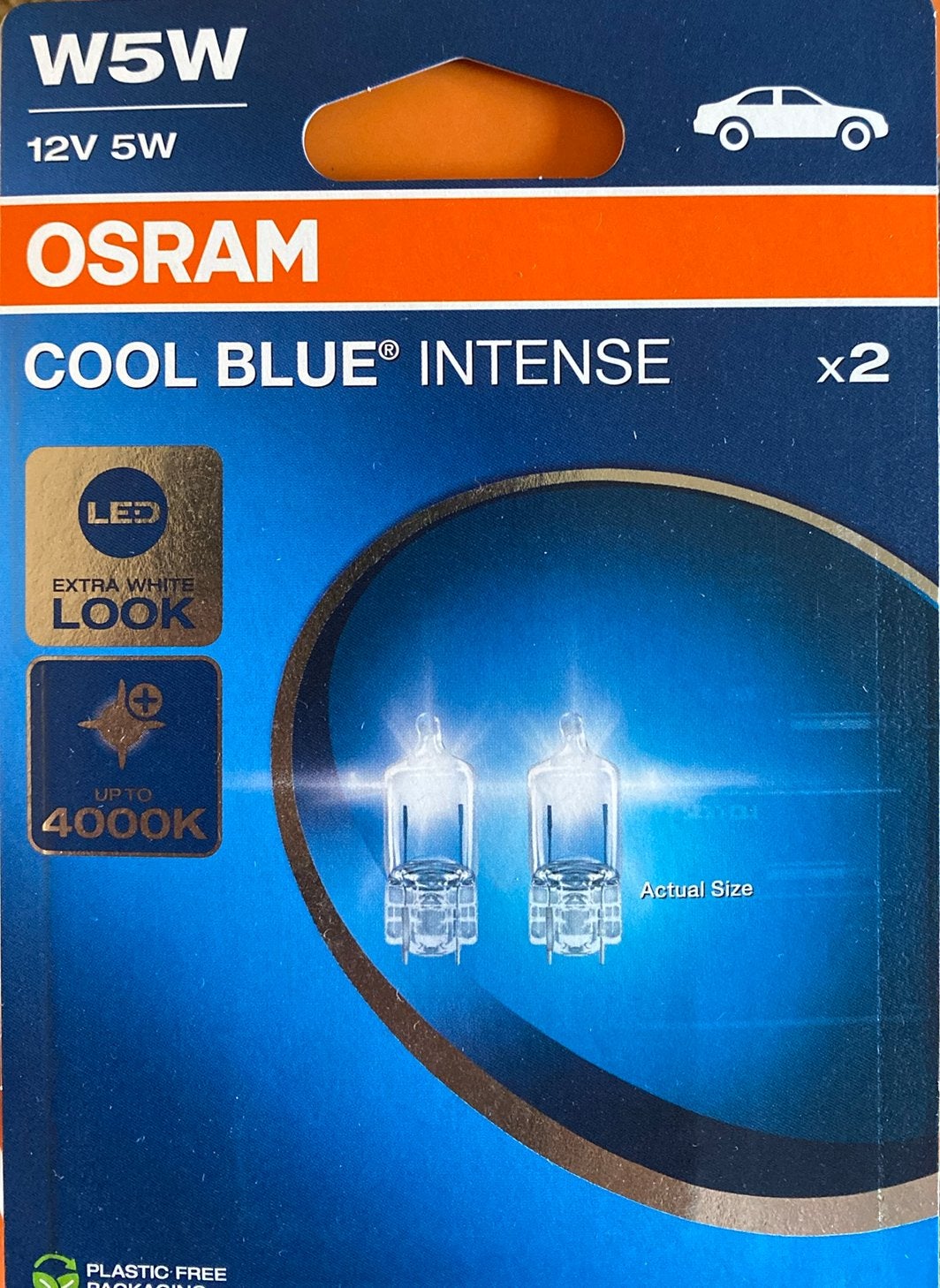 Osram Cool Blue intense W5W set 2 lampjes auto, Ophalen, Nieuw