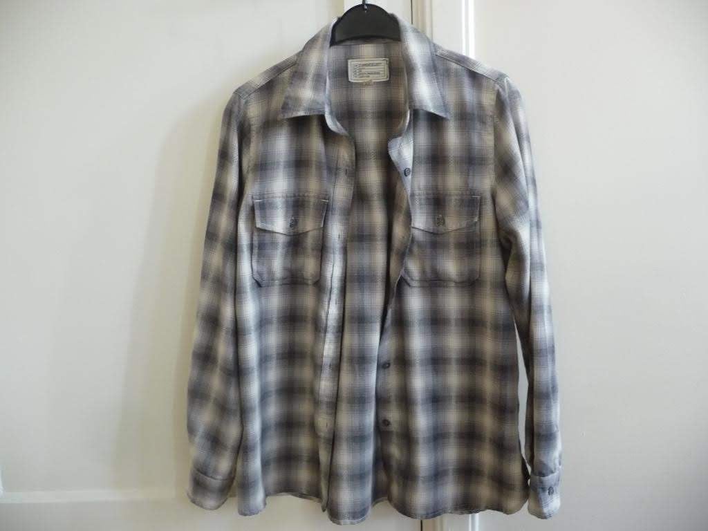 Current/Elliott geruite blouse 38 Pauw, Kleding | Dames, Maat 38/40 (M), Current/Elliott, Ophalen of Verzenden, Zo goed als nieuw