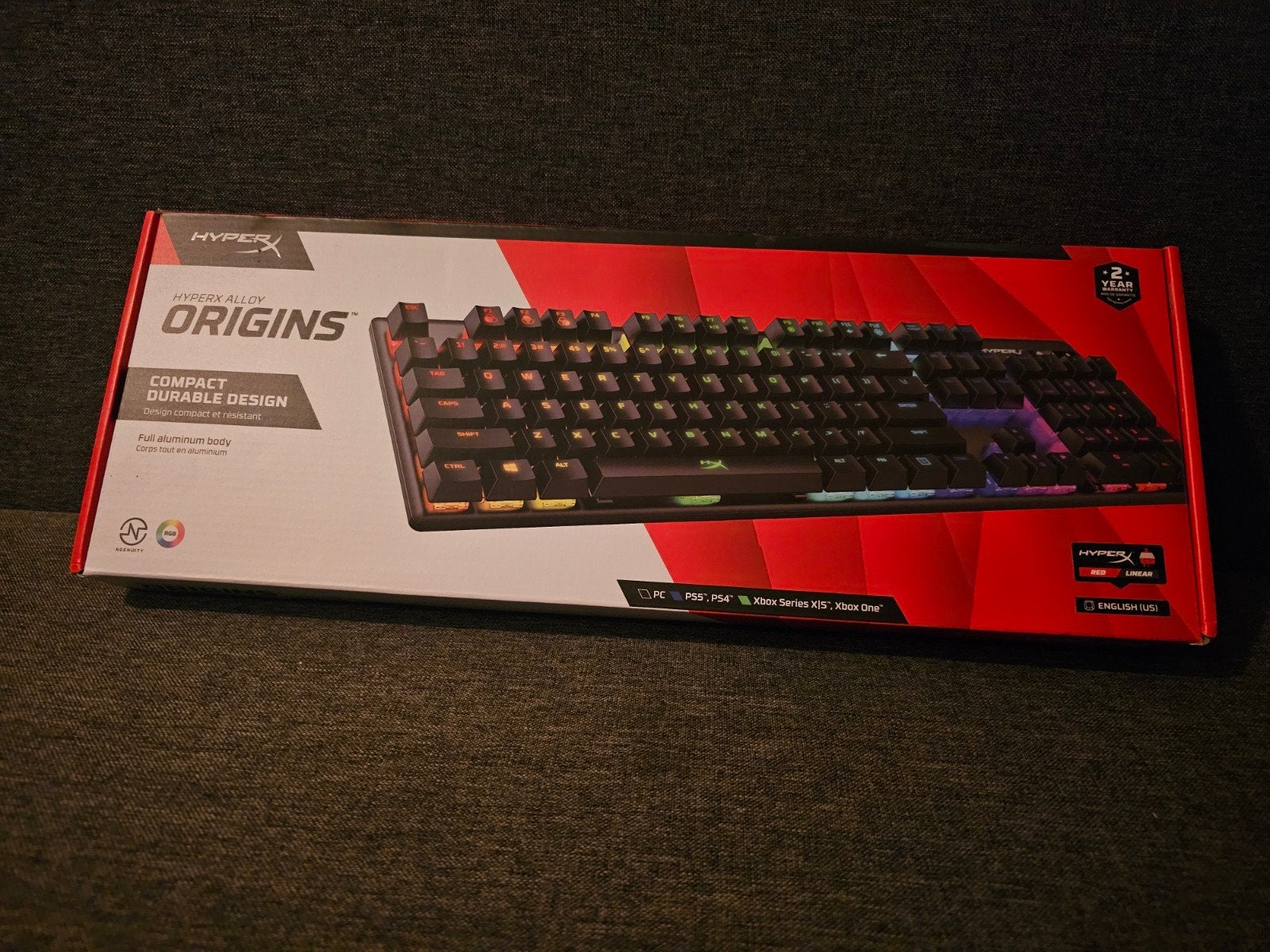 HyperX Alloy Origins full aluminum keyboard - linear switch, HyperX, Gaming toetsenbord, Nieuw, Ophalen of Verzenden