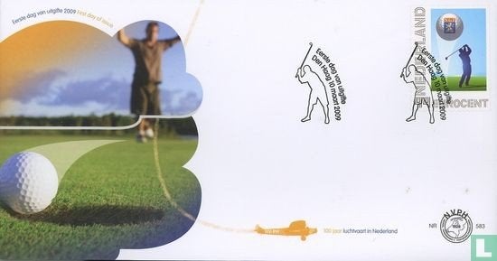 FDC E583 Golf NGF 2009 NL onbeschreven, Postzegels en Munten, Postzegels | Eerstedagenveloppen, Ophalen of Verzenden