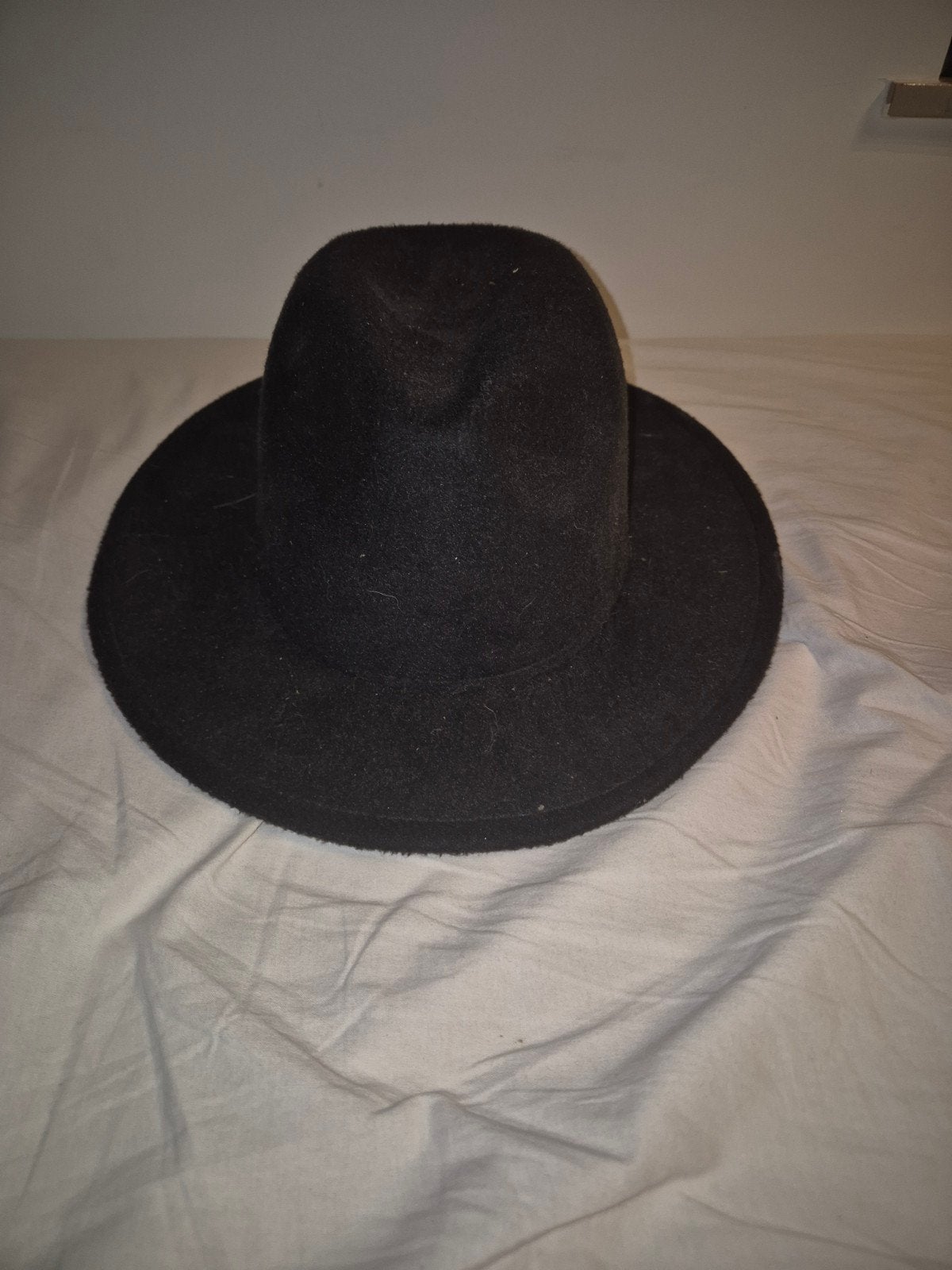 Zwarte vilten hoed - Klassiek en stijlvol, Hoed, Onbekend, Gedragen, One size fits all