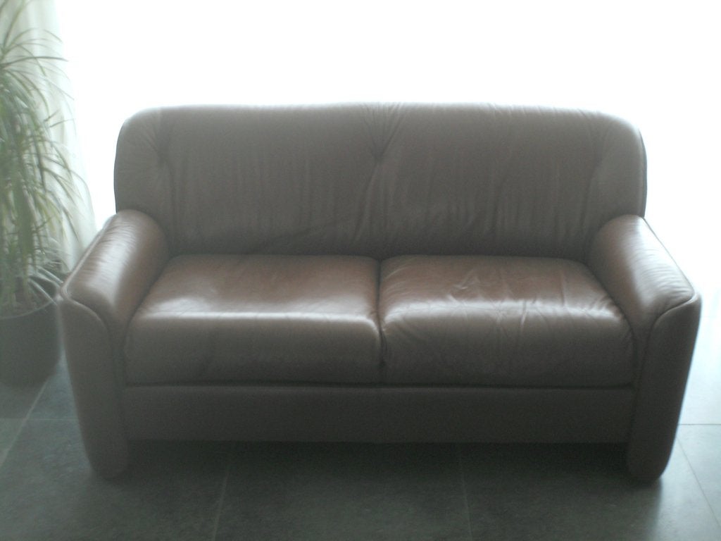M5  ARTIFORT ruime  2 zits lederen bank, Ophalen, Gebruikt, 150 tot 200 cm, Tweepersoons