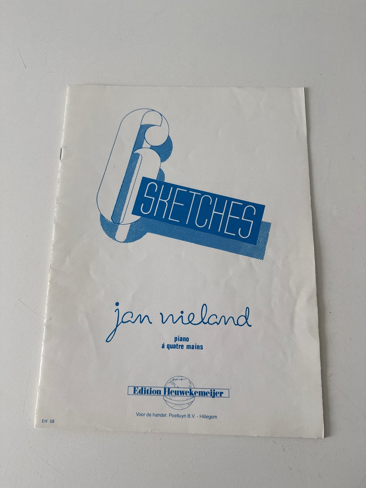 Bladmuziek piano - Jan Wieland - Sketches, Gebruikt, Overige genres, Ophalen of Verzenden, Artiest of Componist