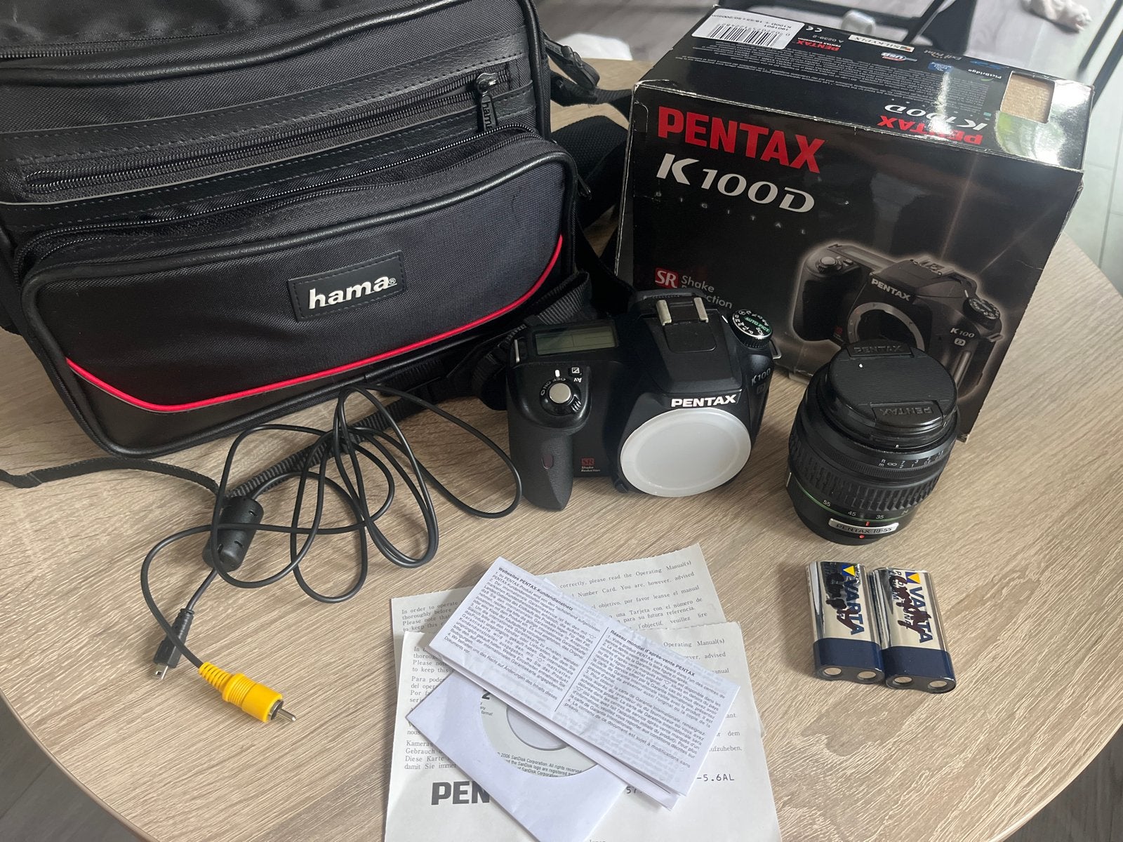 Pentax K100D Spiegelreflexcamera met 18-55mm lens en tas, Ophalen, Gebruikt, Spiegelreflex, Beeldstabilisatie
