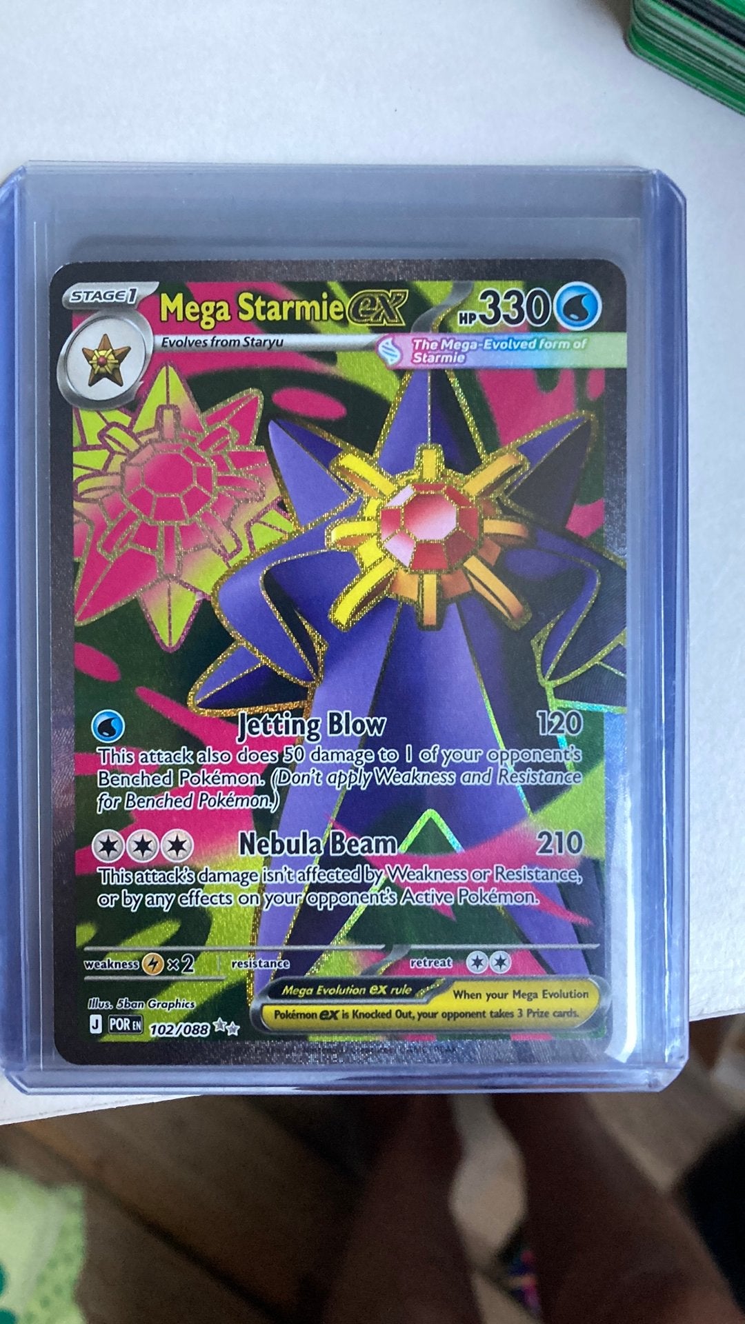 Mega starmie 102/088, Ophalen of Verzenden, Nieuw