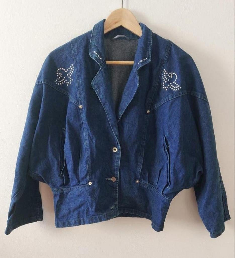 Vintage Dressing 80s oversized batwing denim jacket, Vintage Dressing, Blauw, Ophalen of Verzenden, Maat 34 (XS) of kleiner