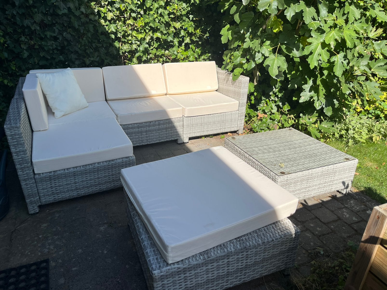 Wicker Loungeset TecTake, Tuin en Terras, Ophalen, Zo goed als nieuw