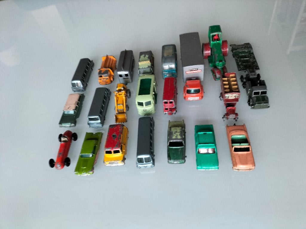 Partij Vintage Lesney Matchbox 1-75 serie jaren 50-60, Ophalen of Verzenden, Gebruikt, Auto