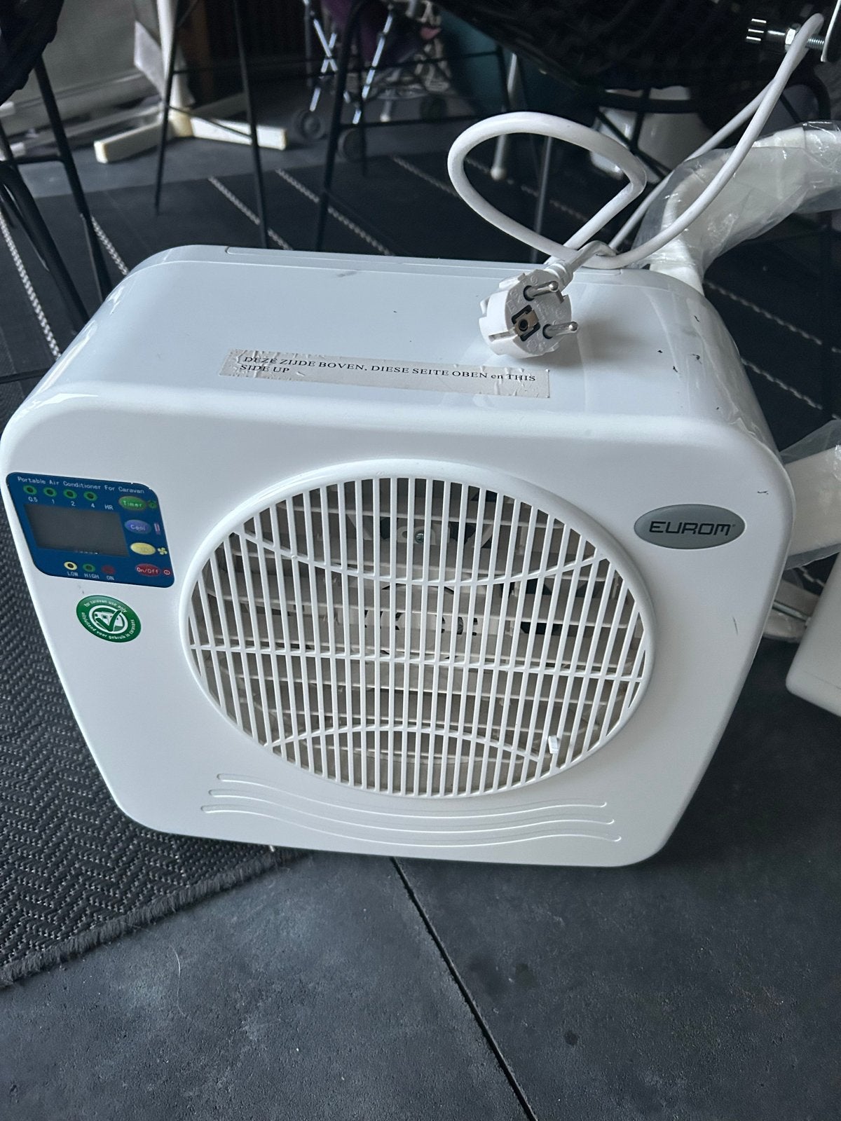 Eurom Raam Airco met accessoires en houder, Ophalen, Gebruikt, Minder dan 60 m³, 3 snelheden of meer