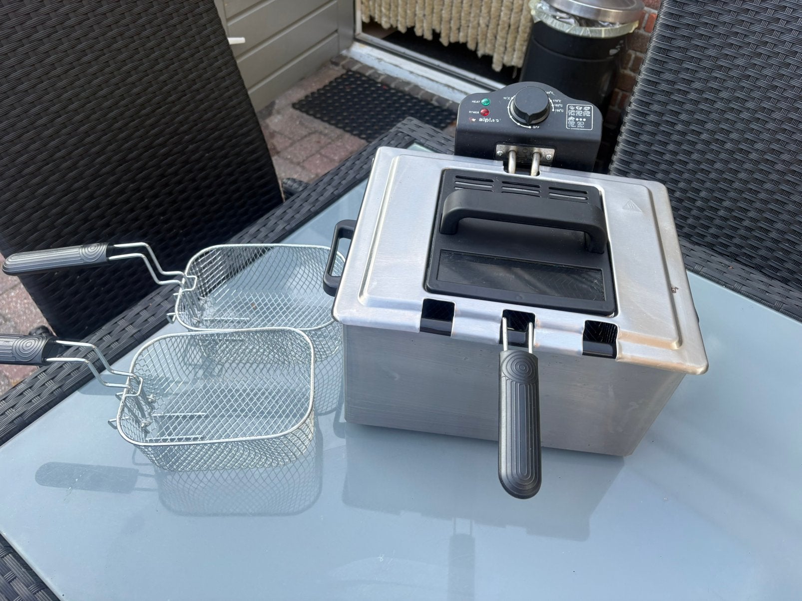 Alpina frituur pan 5 liter 3 manden, 4 liter of meer, Ophalen of Verzenden, Zo goed als nieuw