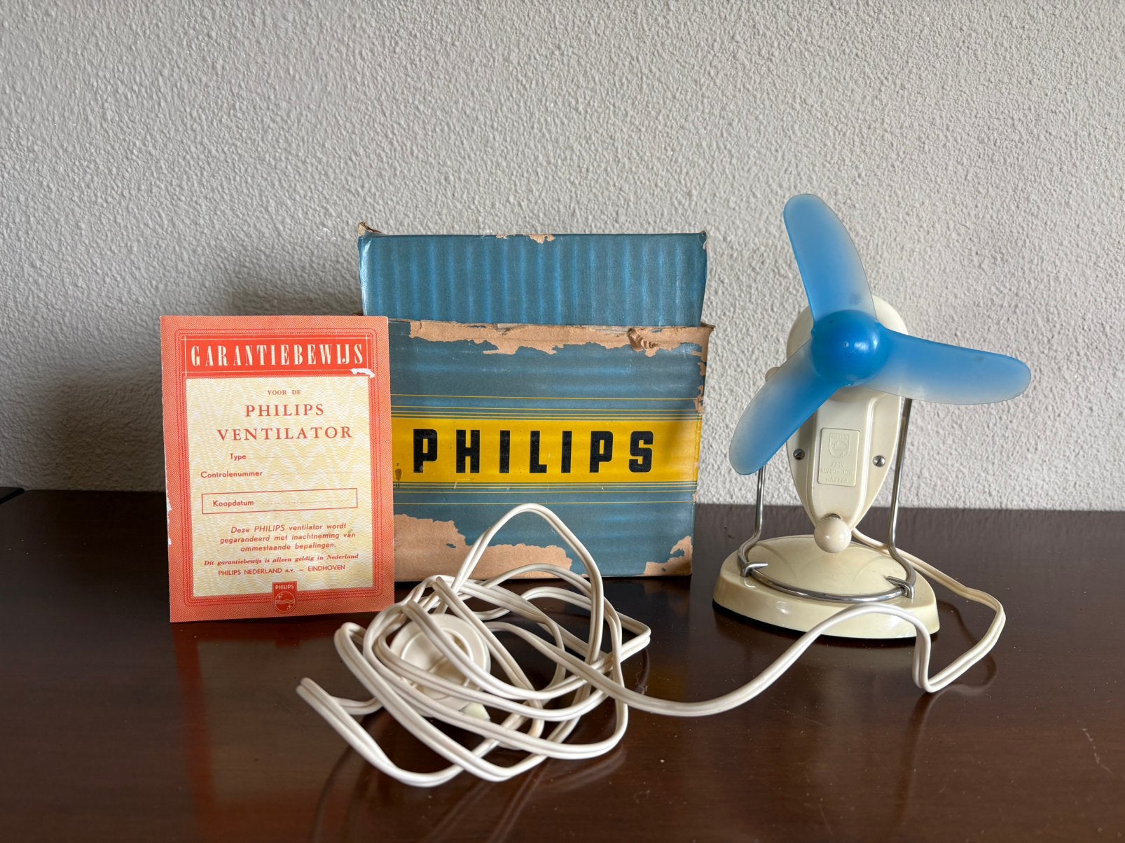 Philips ventilator jaren 50, Ophalen of Verzenden, Zo goed als nieuw, Tafelventilator
