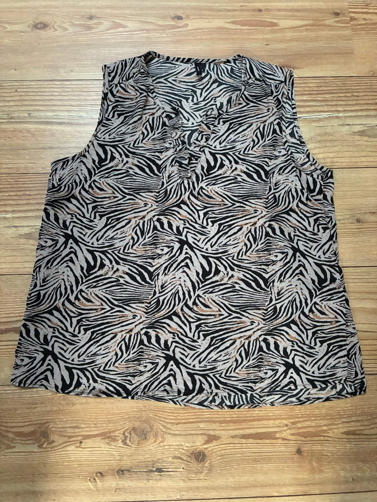Vero moda mouwloze top zebra / tijgerprint maat xl, Ophalen of Verzenden, Zwart, Zonder mouw