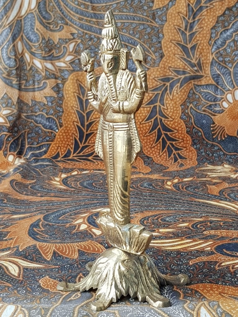 Oud vintage koper beeldje uit India van Ganesha 17,8 cm., Ophalen of Verzenden