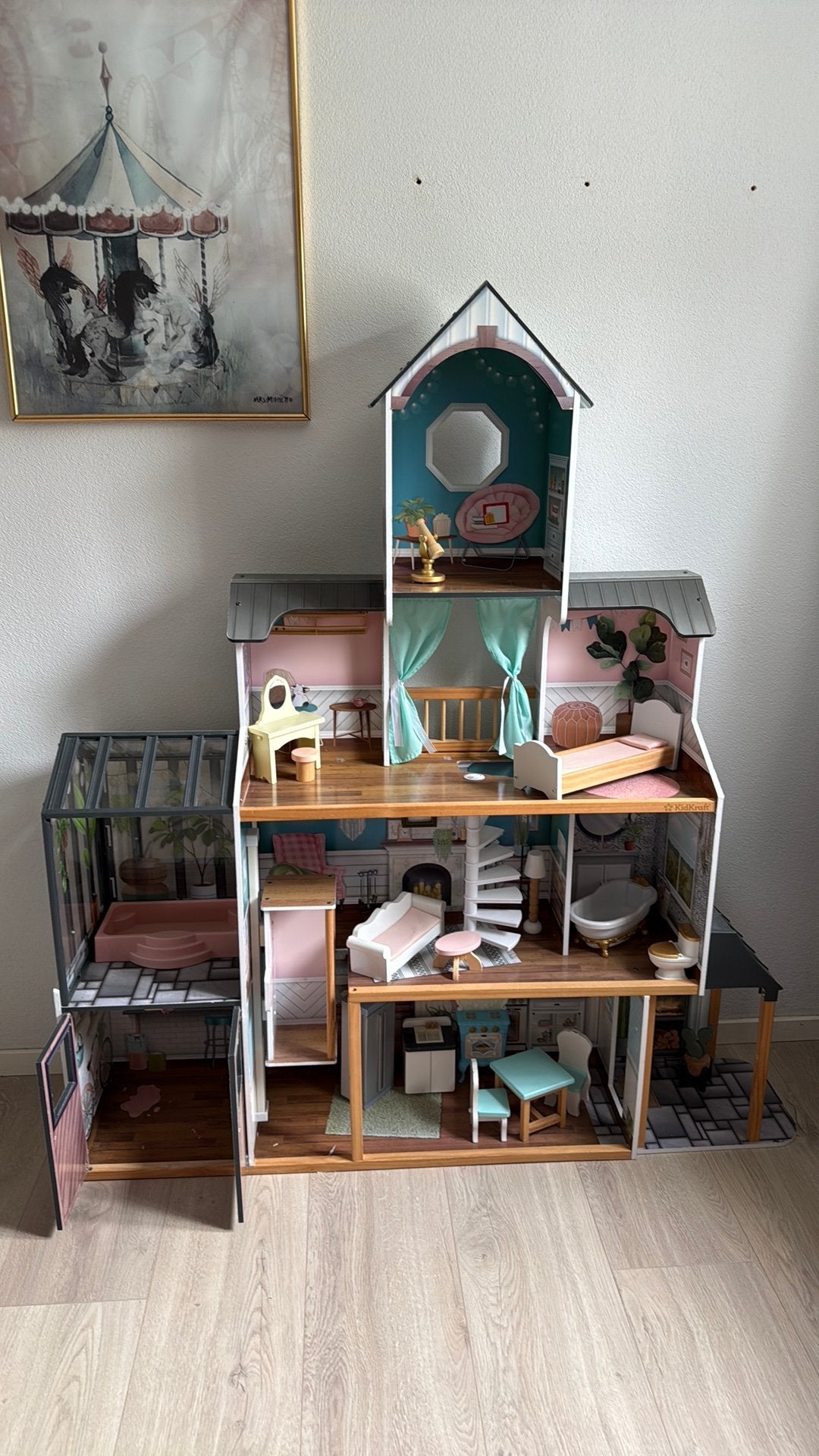 KidKraft Celeste poppenhuis met meubels, Kinderen en Baby's, Speelgoed | Poppenhuizen, Ophalen, Zo goed als nieuw, Poppenhuis