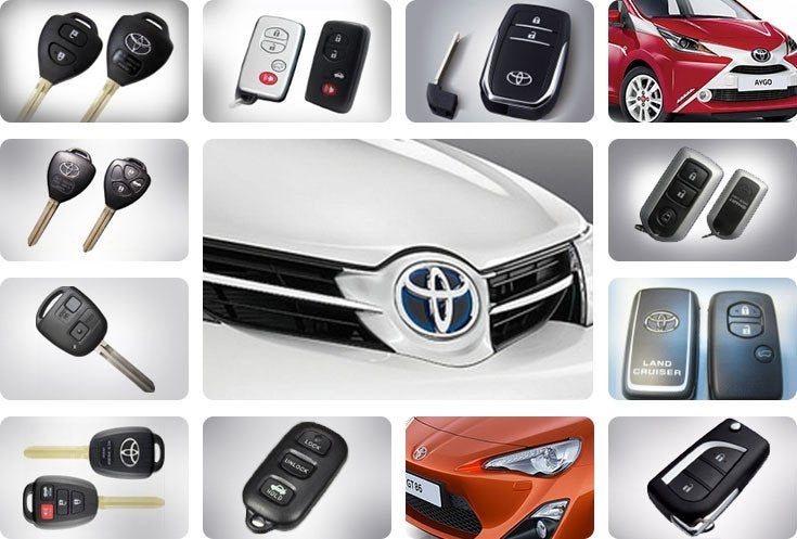 Toyota extra autosleutel reparatie behuizing printplaatje, Ophalen