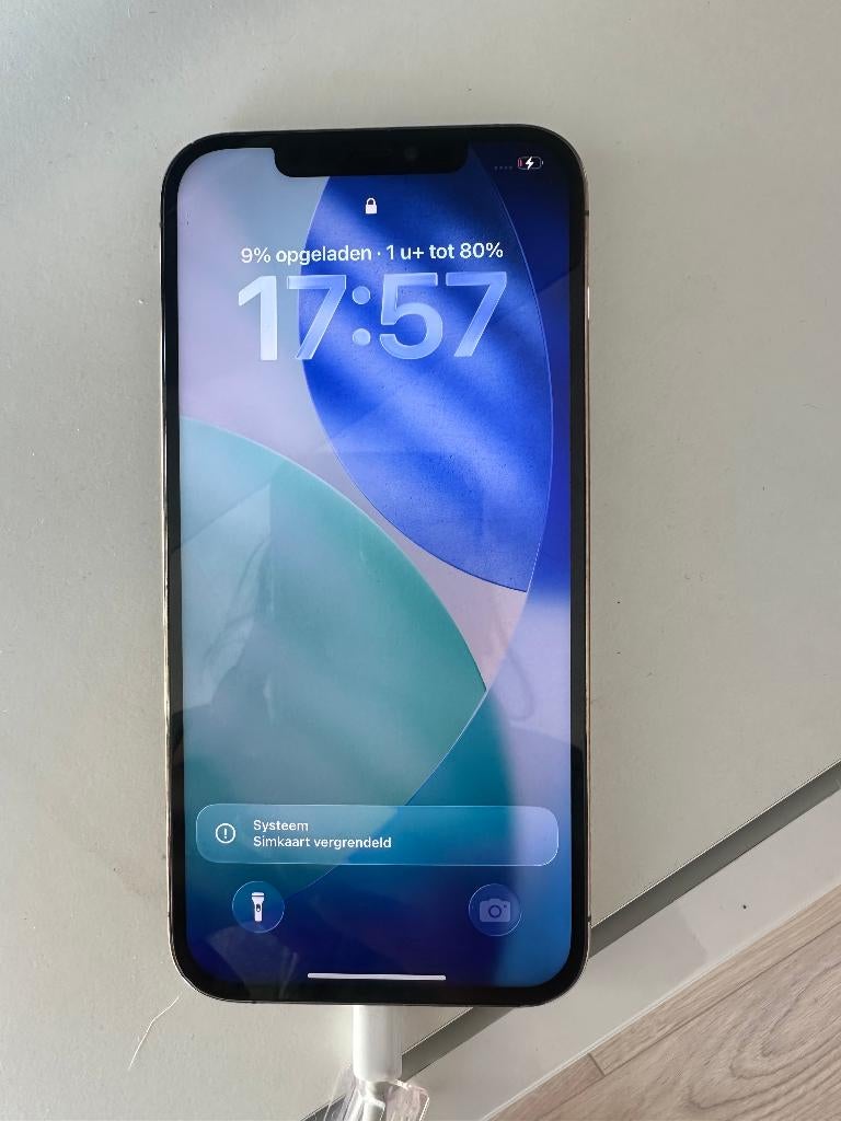 Iphone 12 pro max goud, lees beschrijving!, Telecommunicatie, Mobiele telefoons | Apple iPhone, Zonder simlock, Zonder abonnement