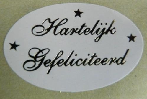 Verjaardag # 20 stickers Hartelijk Gefeliciteerd, Ophalen of Verzenden, Nieuw, Overige typen