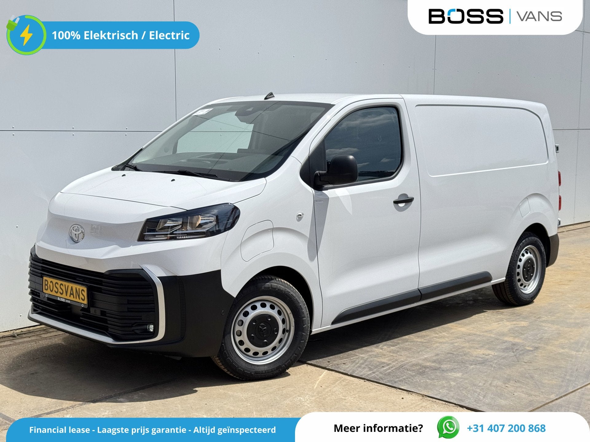 Toyota PROACE Electric 75kWh Nieuw! Elektrisch L1 348km WLTP, 136 pk, Wit, Toyota, Te koop