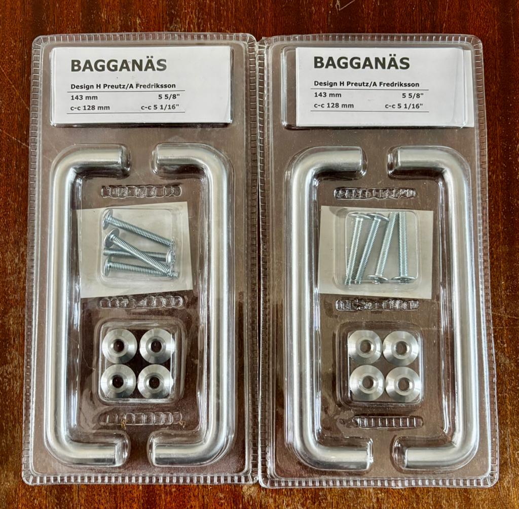 IKEA BAGGANÄS Handgrepen (2 stuks) - RVS Look, Ophalen of Verzenden, Nieuw, Rvs, Klink of Kruk