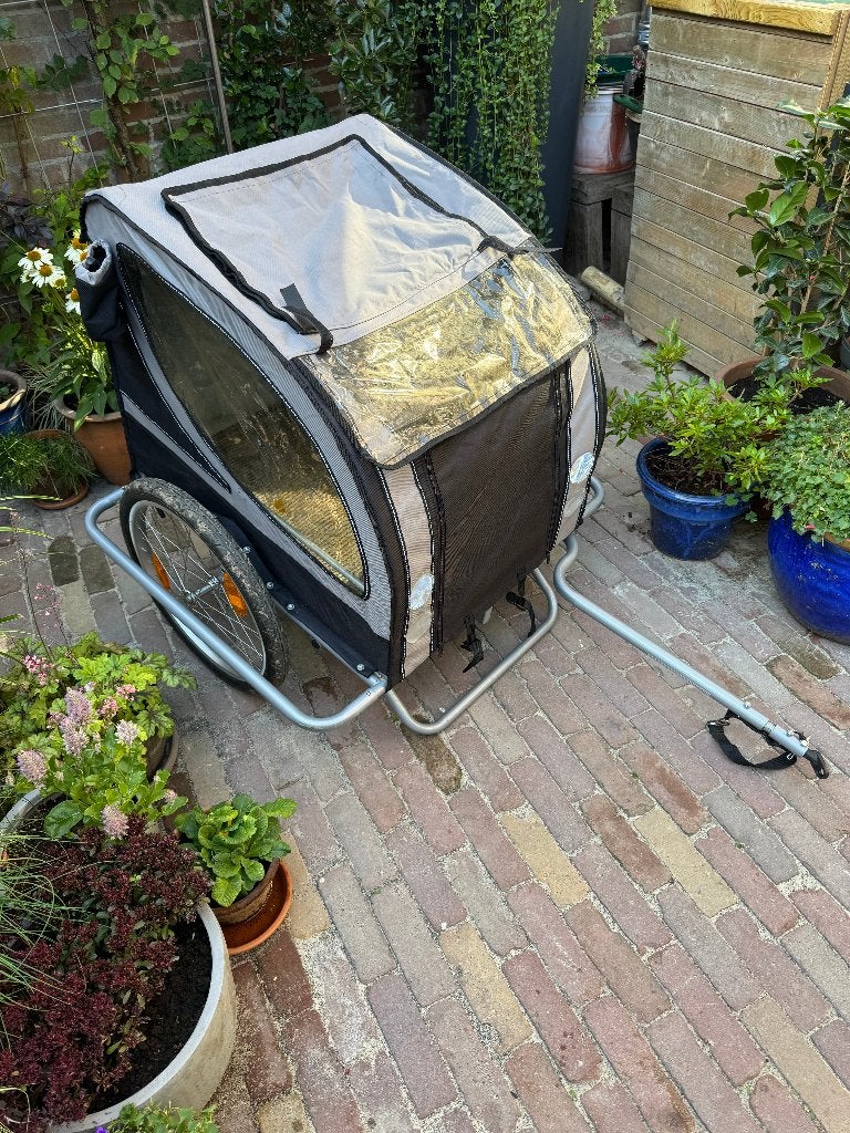 honden fietskar Doggy Liner Paris De Luxe met joggerfunctie, Overige merken, Ophalen, Zo goed als nieuw, Hondenfietskar