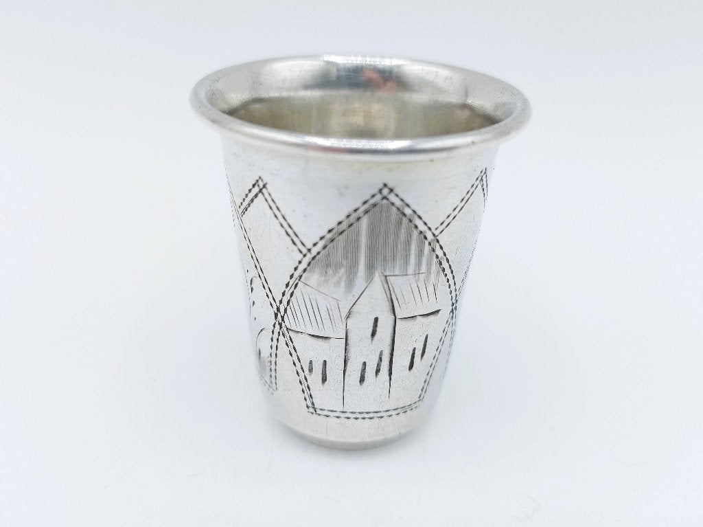 Zilveren kiddush beker, S. Tipograf, Warschau, ca. 1900, Verzenden, Zilver