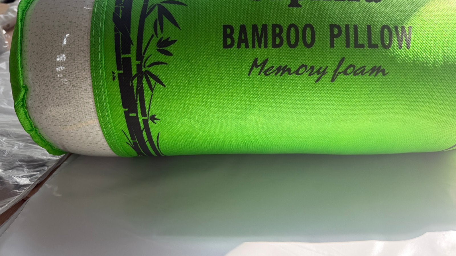 Bamboo memory foam kussen /pillow, Ophalen of Verzenden, Wit, Vierkant