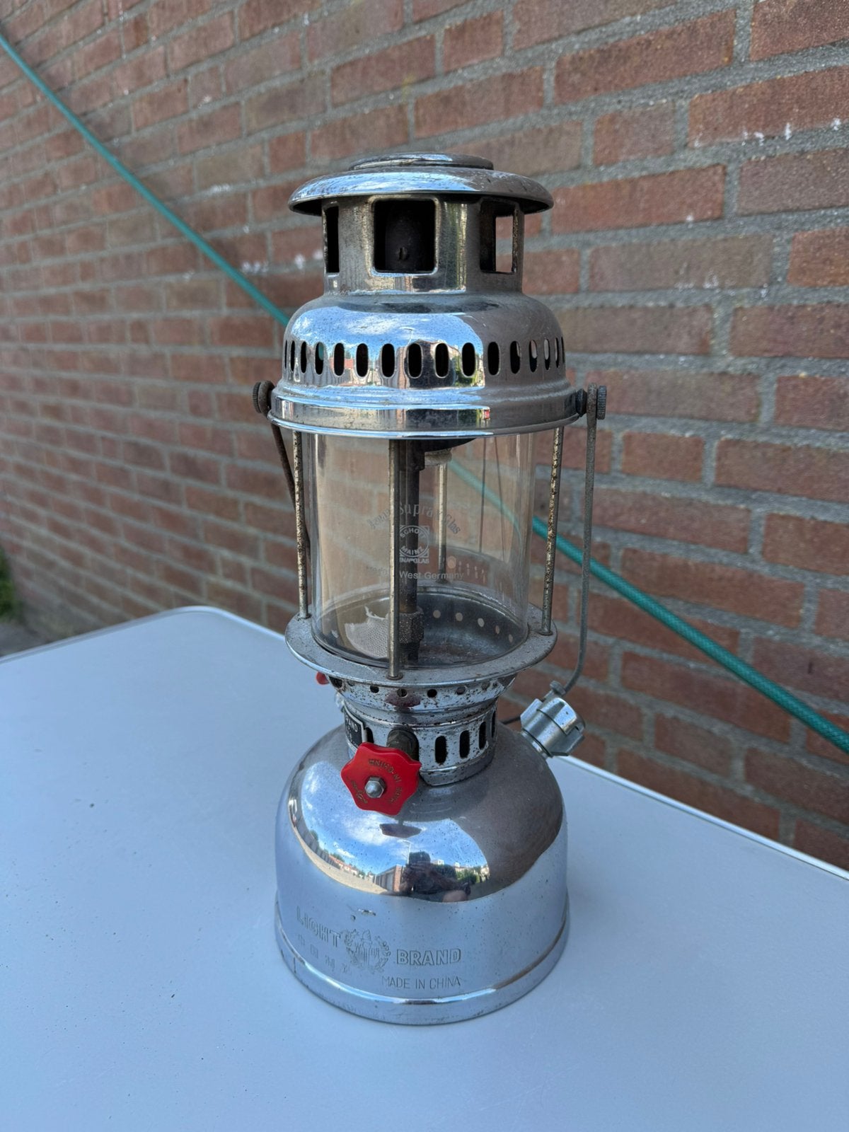 Petroleum lamp / vislamp, Antiek en Kunst, Antiek | Lampen, Ophalen