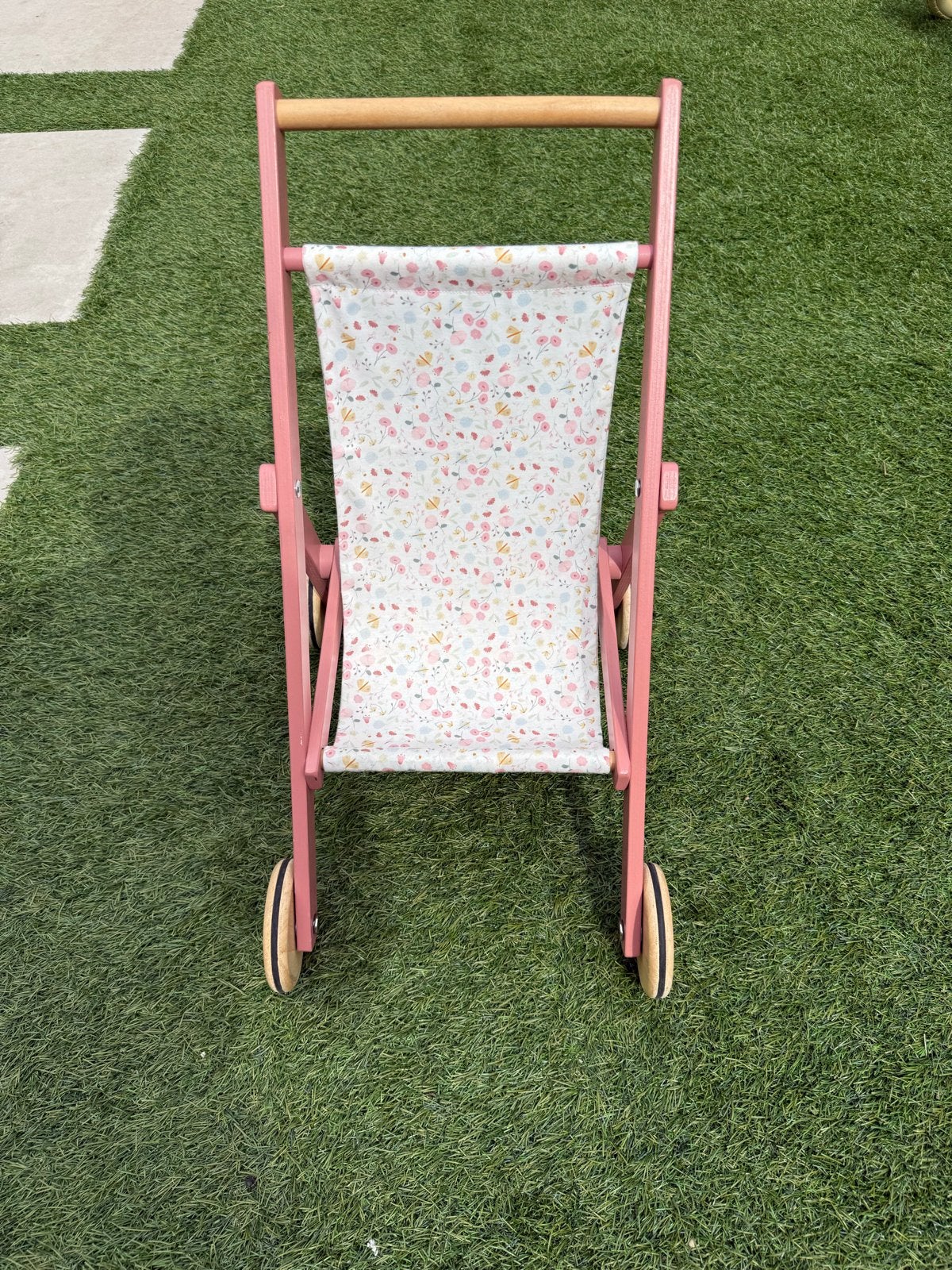 Little Dutch Poppenbuggy - Roze, Kinderen en Baby's, Speelgoed | Poppen, Ophalen, Zo goed als nieuw, Babypop