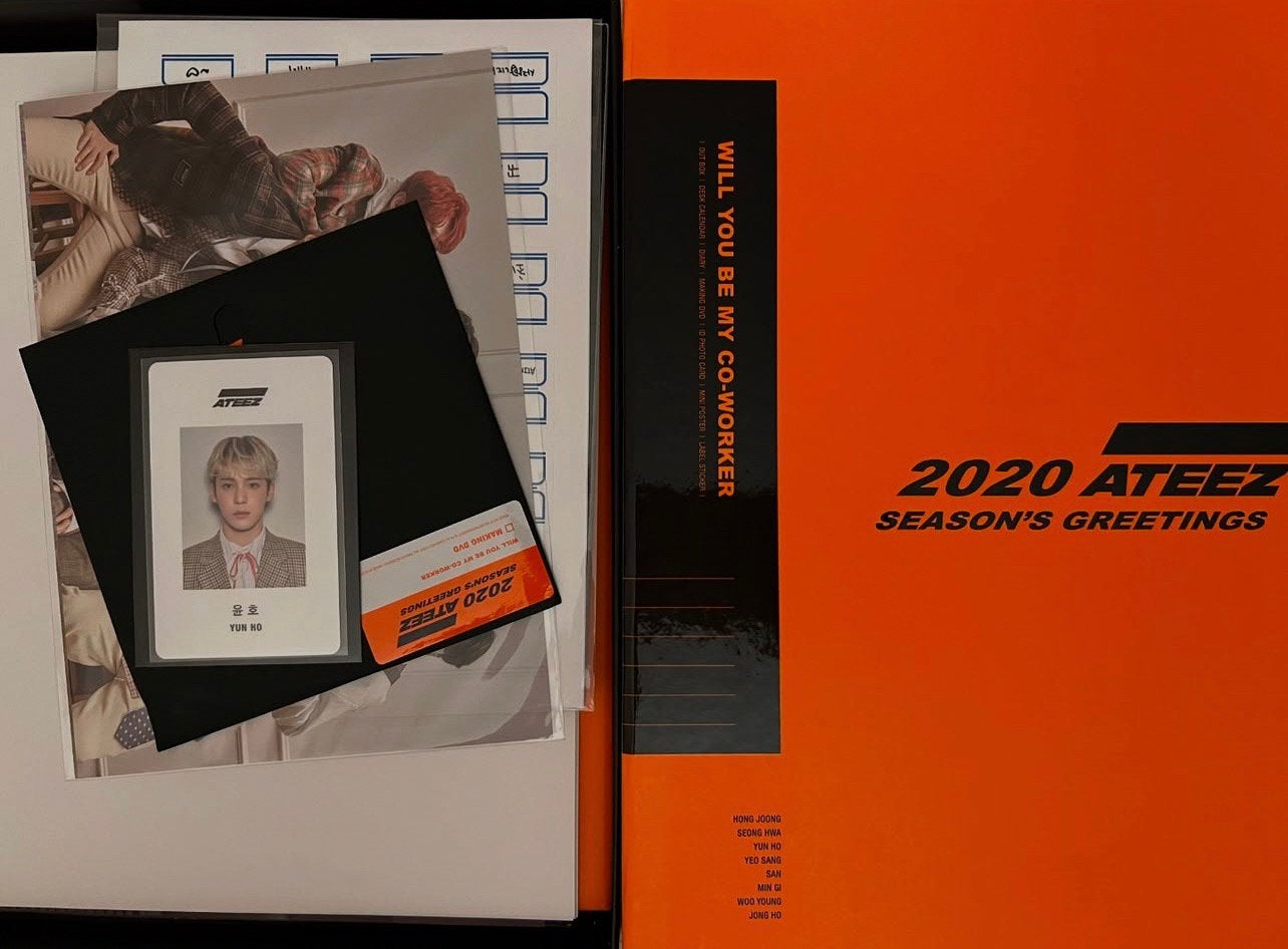 Ateez 2020 seasons greetings, Ophalen of Verzenden, Zo goed als nieuw, Foto of Kaart