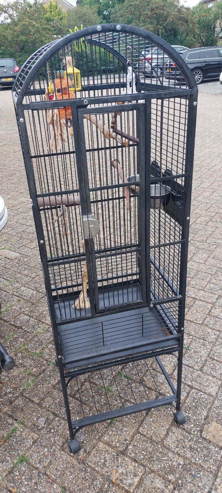 Vogelkooi, Dieren en Toebehoren, Vogels | Hokken en Kooien, Ophalen, Gebruikt, Metaal, Vogelkooi