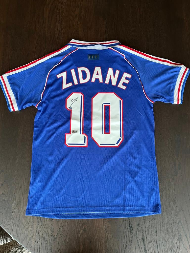 Hand gesigneerd shirt Zinedine Zidane, met COA, Verzamelen, Sportartikelen en Voetbal, Buitenlandse clubs, Shirt, Frankrijk, Nieuw