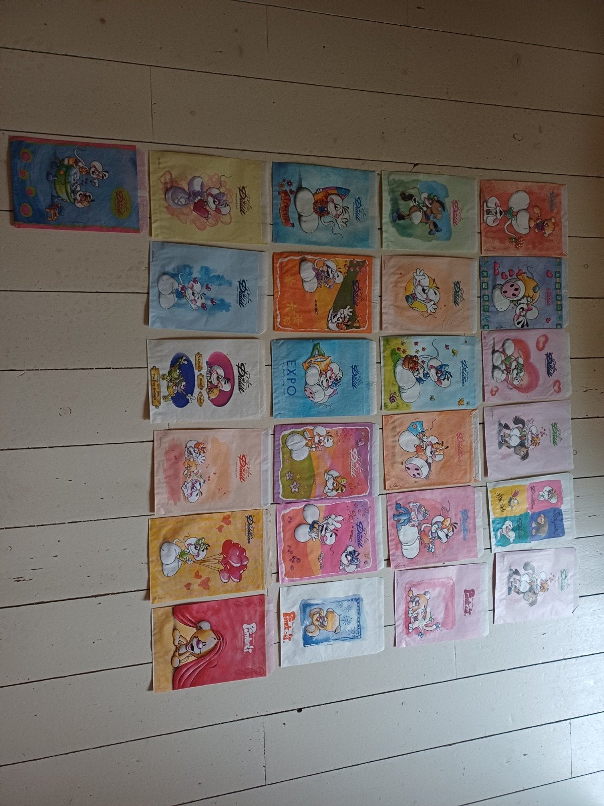 25 Diddl papieren zakjes jaren '90 - Diverse figuren, Verzamelen, Ophalen of Verzenden