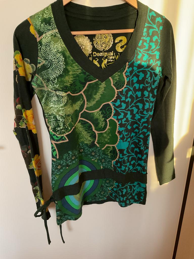 Desigual Shirt Maat 38 - Rekbaar Materiaal, Maat 38/40 (M), Ophalen of Verzenden, Lange mouw, Gedragen
