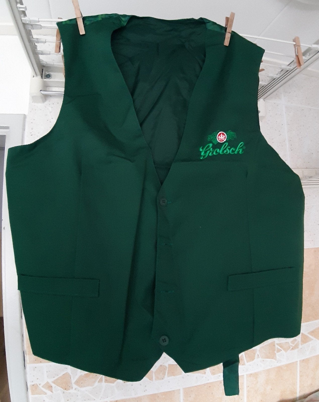 Grolsch vest/gilet, Ophalen of Verzenden, Zo goed als nieuw, Reclamebord
