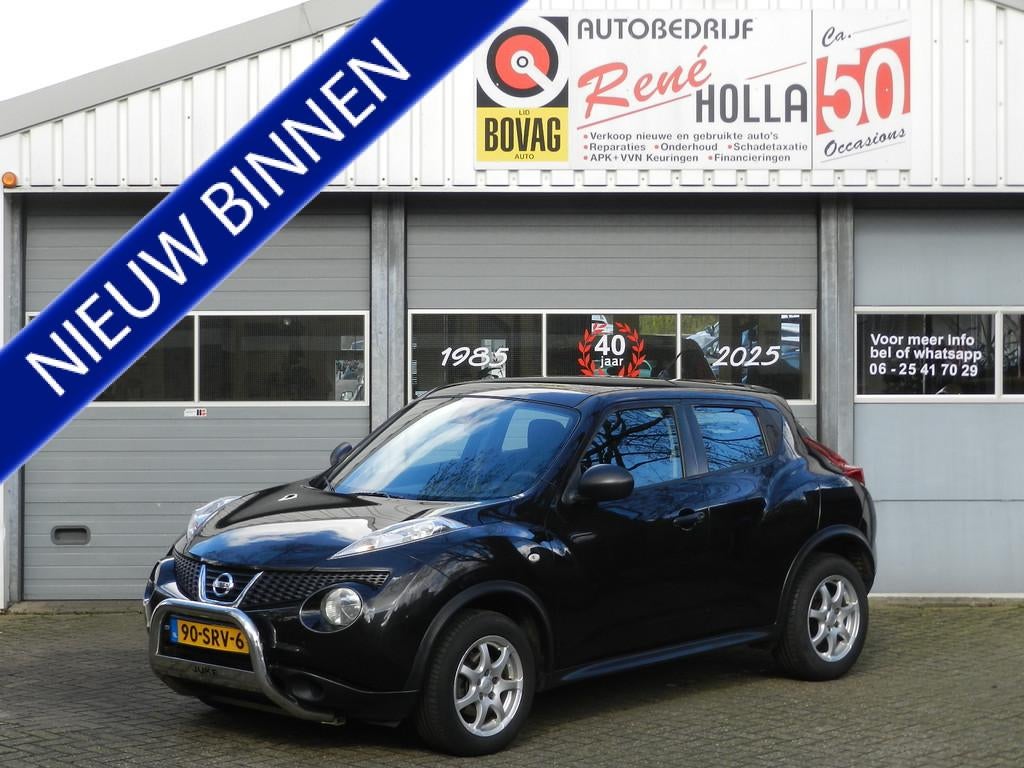 Nissan Juke 1.6 Visia Eco Navi Camera Bull bar 16"LMV Isofix, Euro 5, Stof, Zwart, 4 cilinders