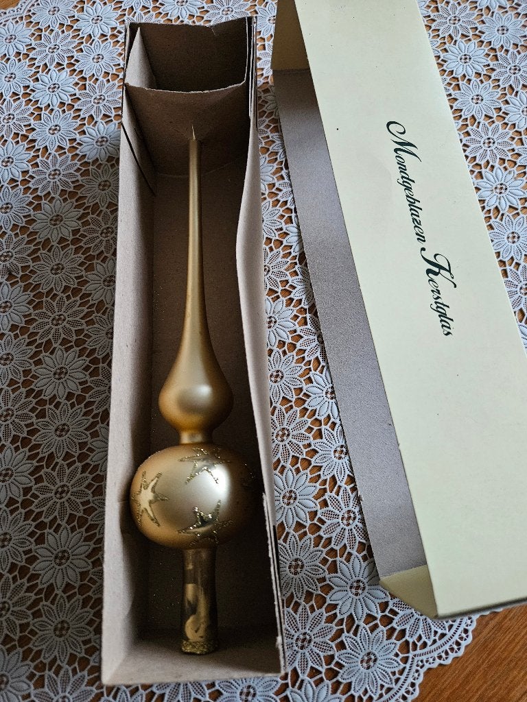 Gouden piek met sterren glas, Ophalen of Verzenden, Gebruikt