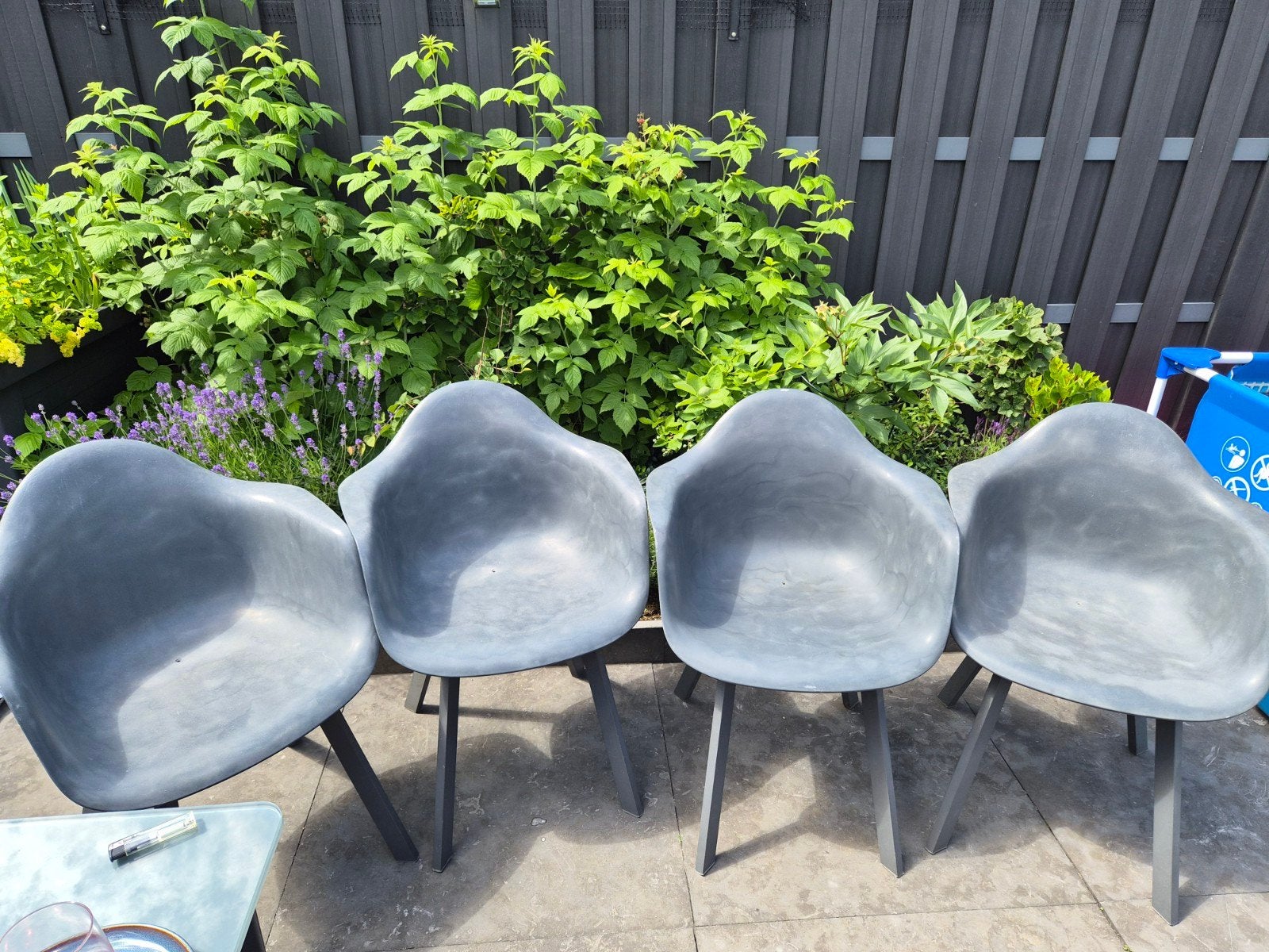 4 kuipstoelen t.e.a.b., Ophalen, Kunststof