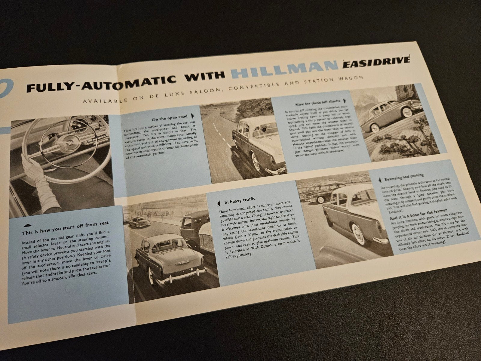 Brochure Hillman Easidrive, Ophalen of Verzenden, Zo goed als nieuw, Overige merken