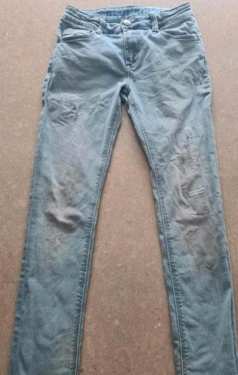Blue Ridge skinny fit jeans met slijtagedetails, maat 152, Broek, Gebruikt, Ophalen of Verzenden, Blue Ridge