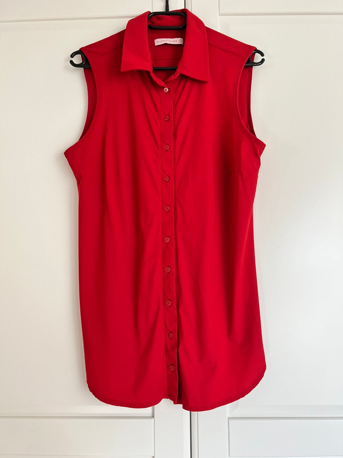 Studio anneloes poppy blouse L rood travelstof, Kleding | Dames, Maat 42/44 (L), Ophalen of Verzenden, Zo goed als nieuw, X