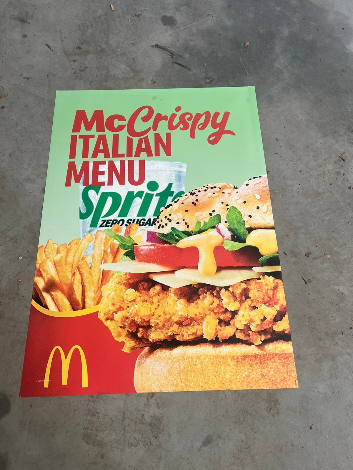 Reclameplaat kunststof 119 x 84 cm McDonalds, Verzamelen, Ophalen of Verzenden, Zo goed als nieuw, Reclamebord