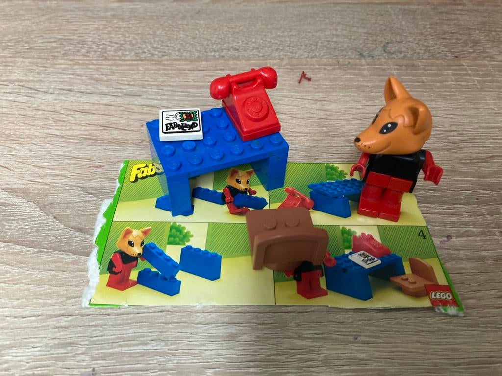 Lego Fabuland Vos met bureau, Gebruikt, Lego, Ophalen of Verzenden, Compleet