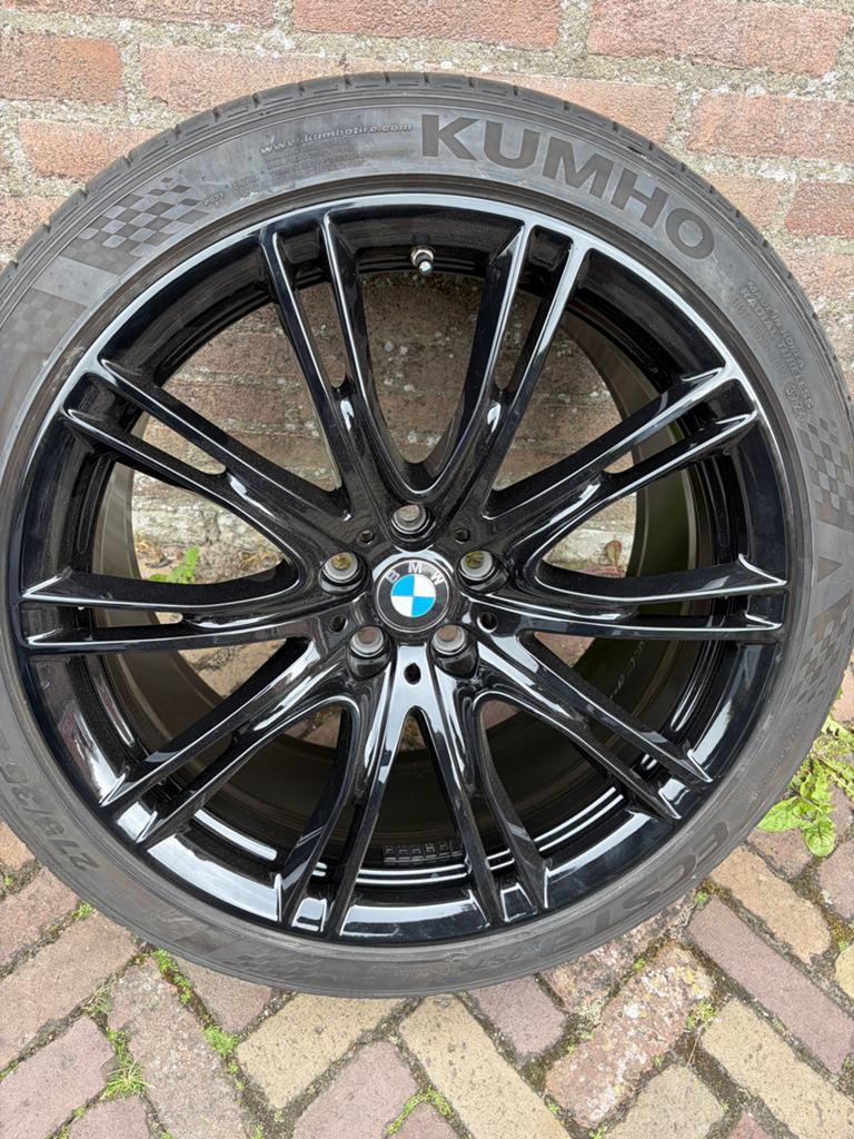 Hoogglans zwarte 20” BMW 7 serie individuels breedset, Auto-onderdelen, Banden en Velgen, Banden en Velgen, Zomerbanden, 20 inch
