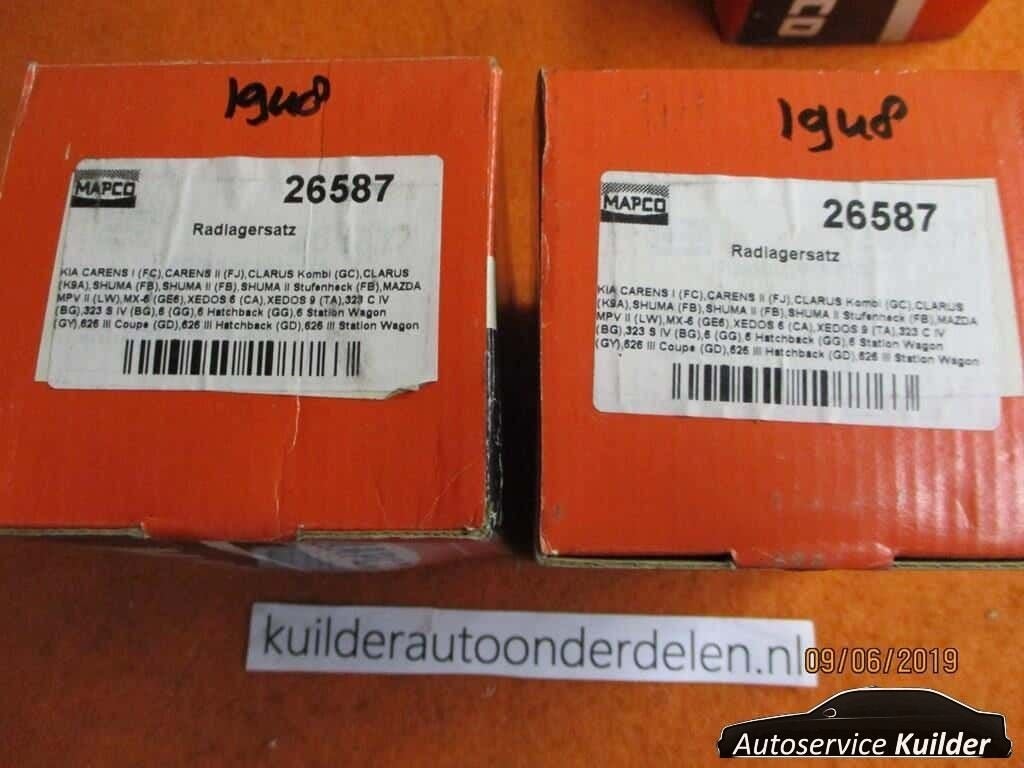2X Wiellager voorzijde Kia carens Mazda 626 MX6 Nieuw mapco, -, -, Nieuw, Ophalen of Verzenden