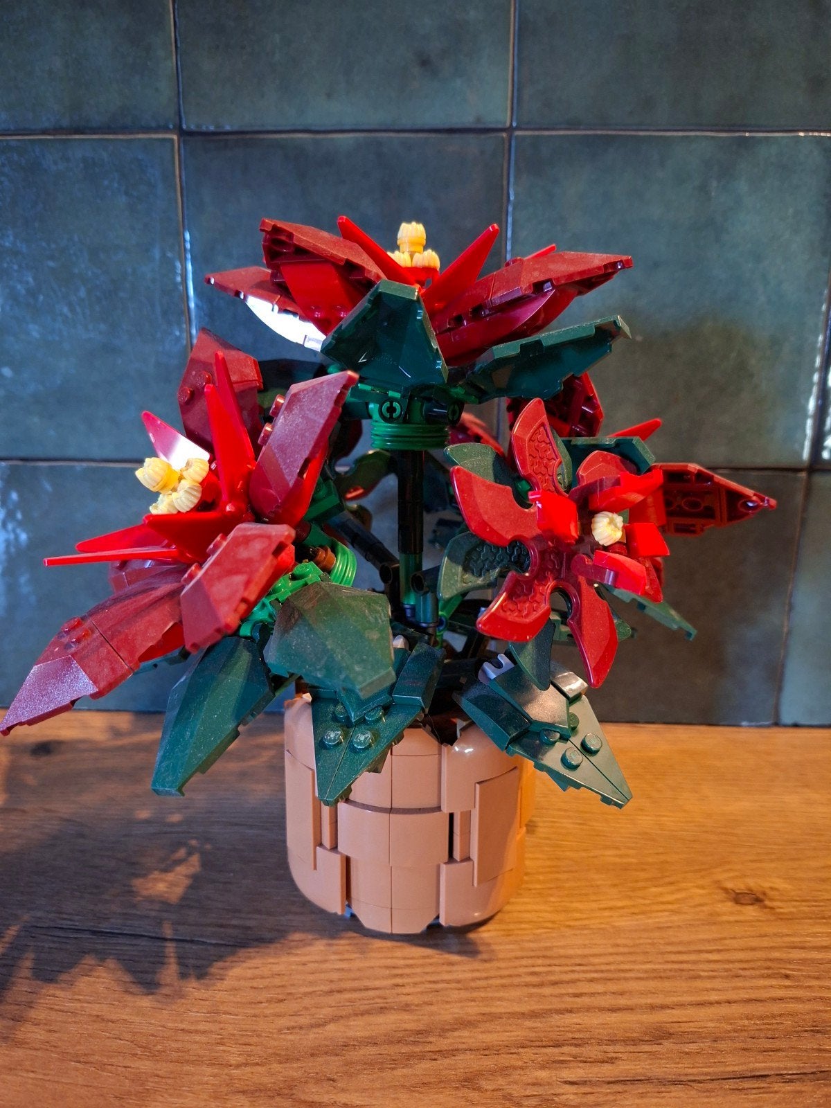Lego Poinsettia (Kerstster) - Zonder doos, met boekje, Ophalen of Verzenden, Zo goed als nieuw, Overige merken