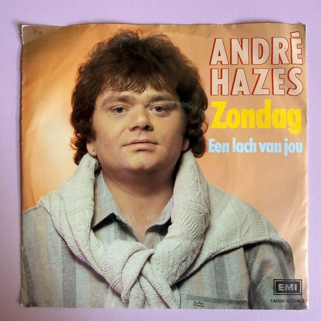 André Hazes - Zondag | 7" single 1983, Cd's en Dvd's, Gebruikt, 7 inch, Ophalen of Verzenden, Overige typen